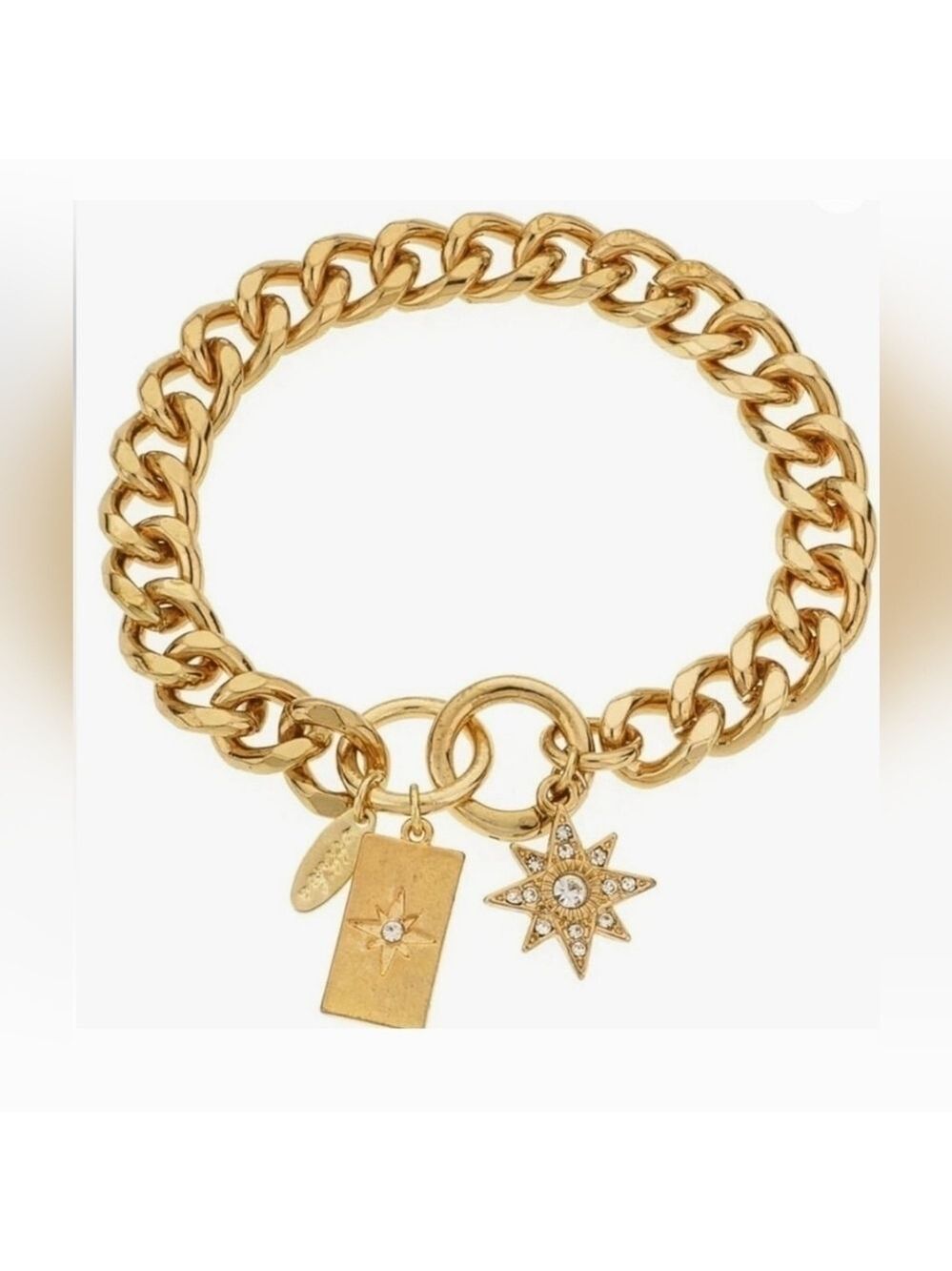 Ettika Starry Charms 18k Gold Plated Chain Link Bracelet